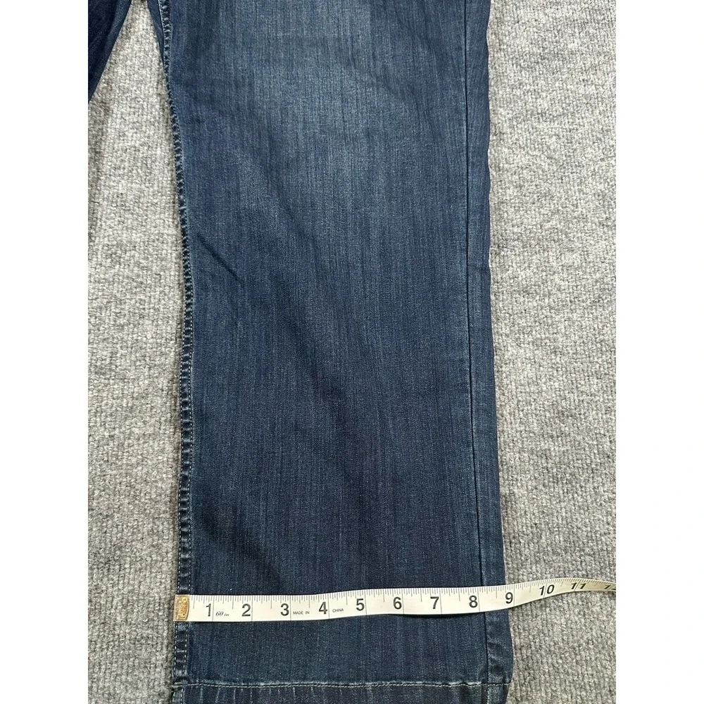 Mugsy Jeans Mens 44x30 Blue Fultons Straight Leg Dark Wash Stretch Denim